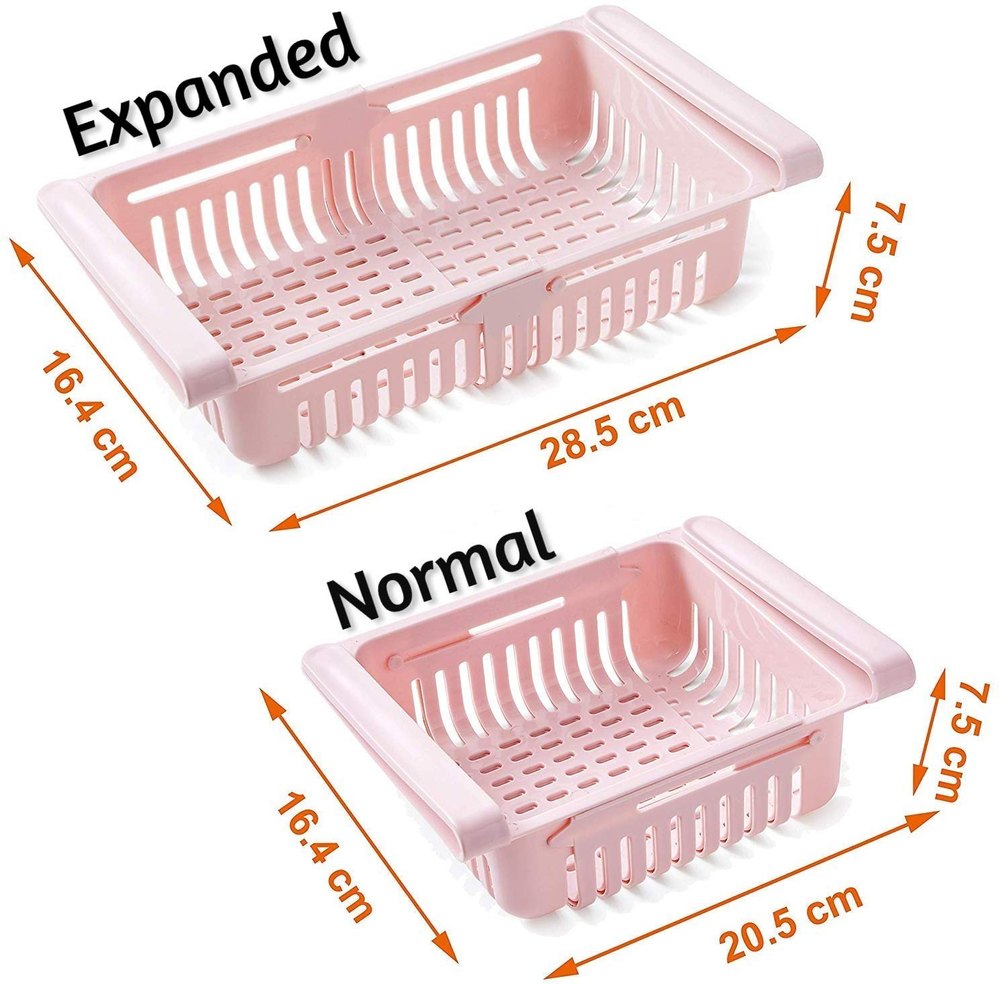Pink Adjustable Fridge Tray, For Kitchen