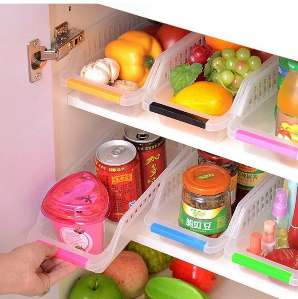 Multipurpose Unbreakable Fridge Space Saver Organizer Slide Storage Rack
