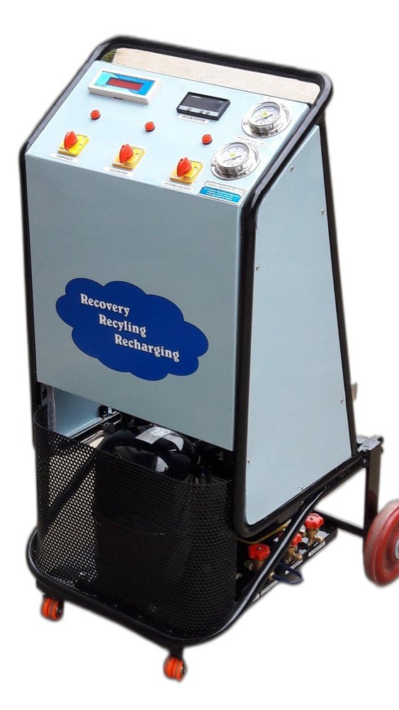 Mild Steel(frame) Blue(Body)& Black(Frame) Refrigerator Gas Charging Station