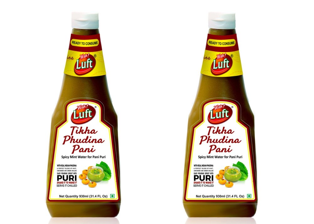 Wah Luft Mint 930ml Tikha Pudina Pani Puri Chutney, Packaging Type: Bottle