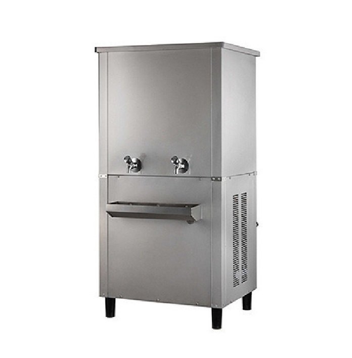 Silver Stainless Steel Drinking Water Cooler, Cooling Capacity: 50 L/Hr, Number of Taps: 2