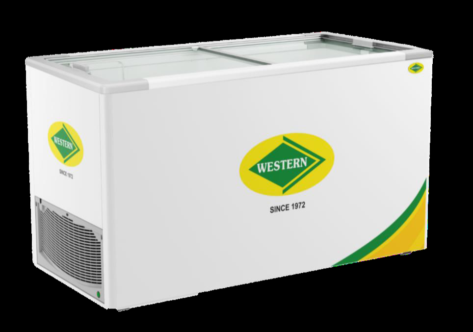 NWHF425GE Western Glass Top Deep Freezer