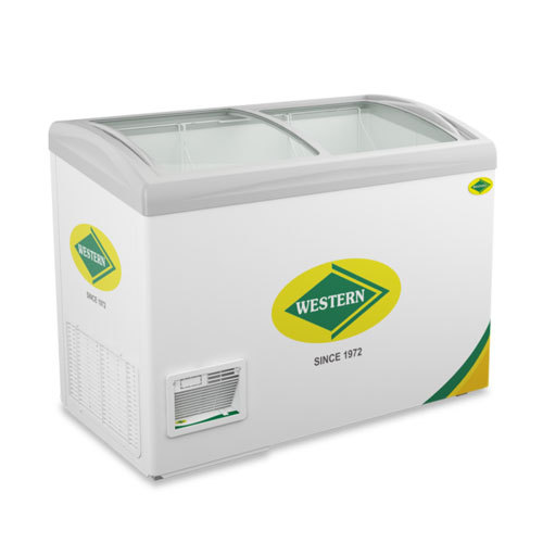 Western 300 L Curved Glass Top Freezer