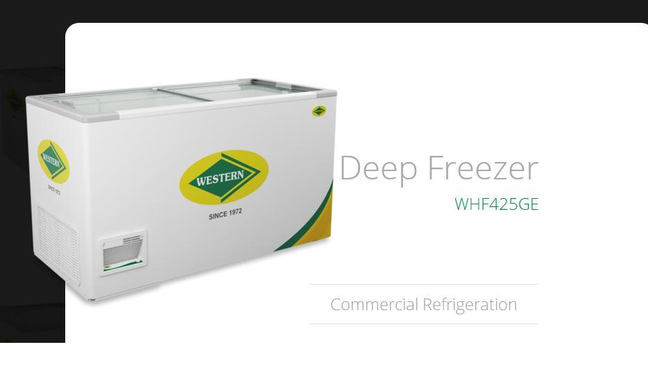 Western Large Glass Top Freezer - WHF425G ( 425 Ltrs )