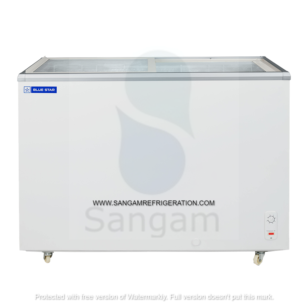Blue star Glass Top Deep Freezer, -12 Degreec To -22 Degreec