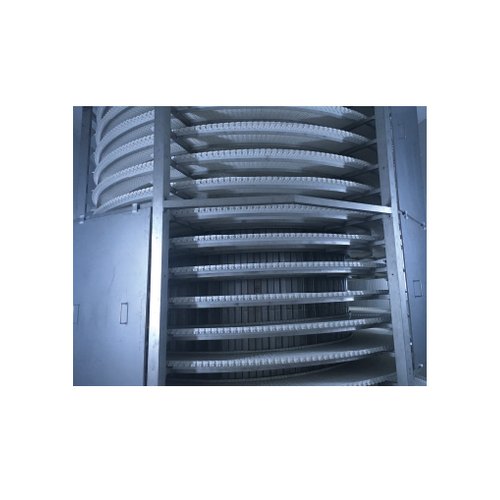 Stainless Steel Electric IQF Freezer / Spiral Hardening Tunnel Freezer, Storage Capacity: 1500 L
