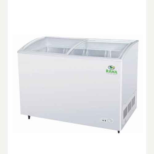 Top Open Door Electric Island Glass Top Freezer, 220 V