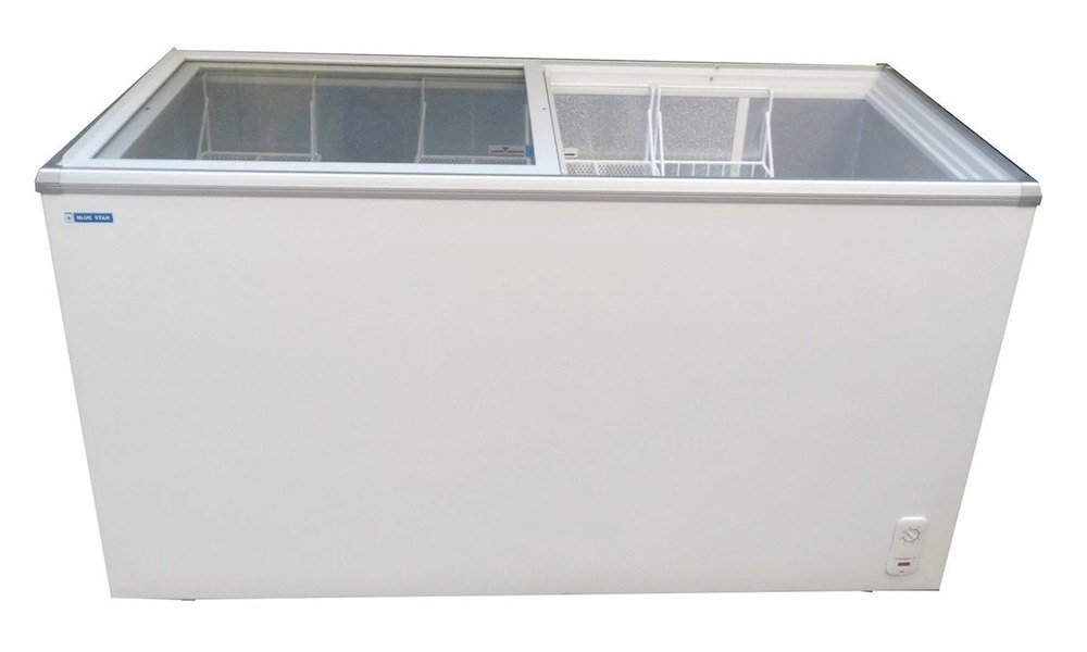 Medium Blue Star Glass Top Chest Freezer - GT500AG