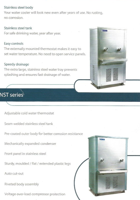 Stainless Steel Bluestar Water Cooler, Cooling Capacity: 150 L
