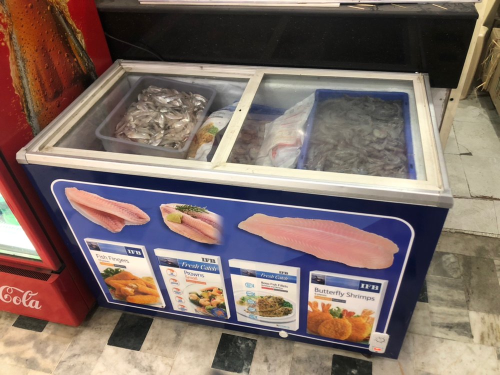 Blue star Stainless Steel Fish Display Freezer, Capacity: 200 L, -17 To -78 Deg C
