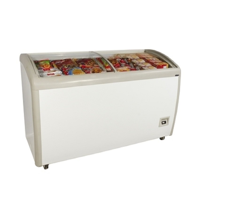 Swing Door Haier Curved Glass Top Freezer HCF-300GHC, Storage Capacity: 500 L, Metal