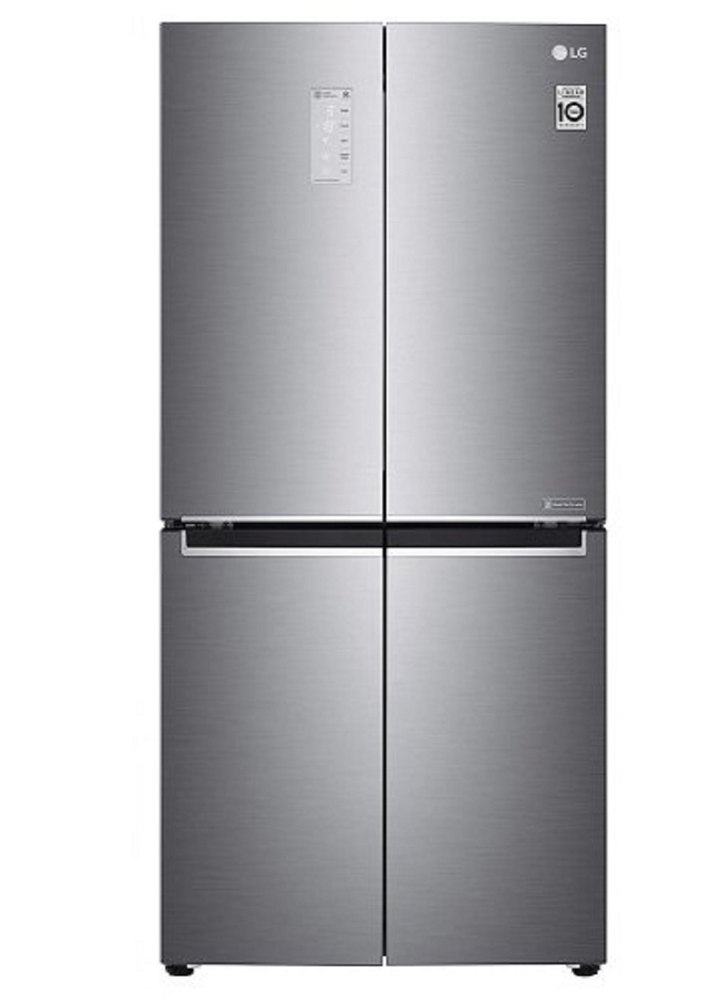 4 Star Gray LG GCB 244PN Inverter Linear Double Door Refrigerator, Capacity: 10kg