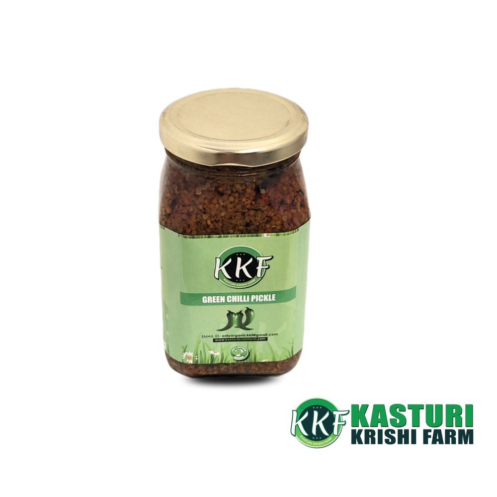 KKF Turmeric Homemade Green Chilli Pickle, Packaging Type: Jar, Packaging Size: 500Gm