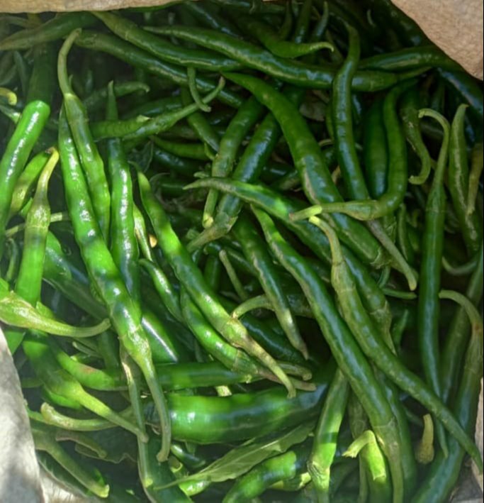 A Grade Green Chilli, For Food, Packaging Size: 2/10kg