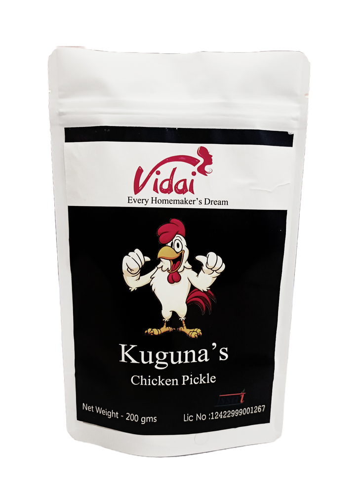 Spicy 200g Vidai Kuguna\'s Chicken Pickle Packet, Packaging Type: Pouch, Packaging Size: 200 Grams