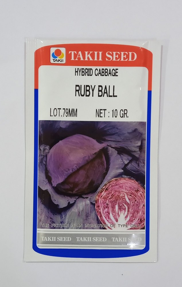 Exotics A Grade Takii\'\'s Red Cabbage Ruby Ball, Packaging Type: Packet, Packaging Size: 10 Gm