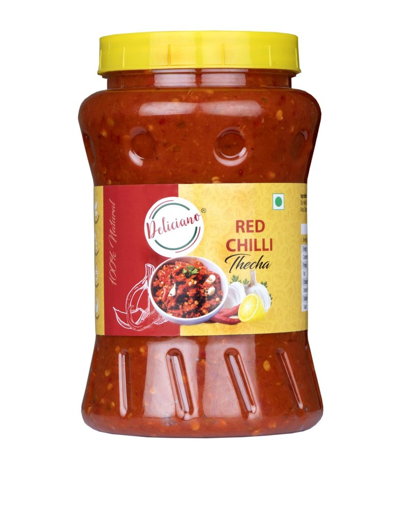 Deliciano Spicy Red Chilli Thecha, Packaging Type: Jar, Packaging Size: 1 kg