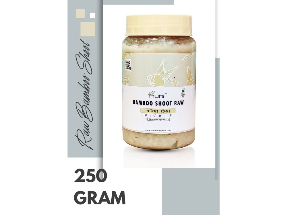 A Grade Milky White Raw Bamboo Shoot, Pet jar, 250gm