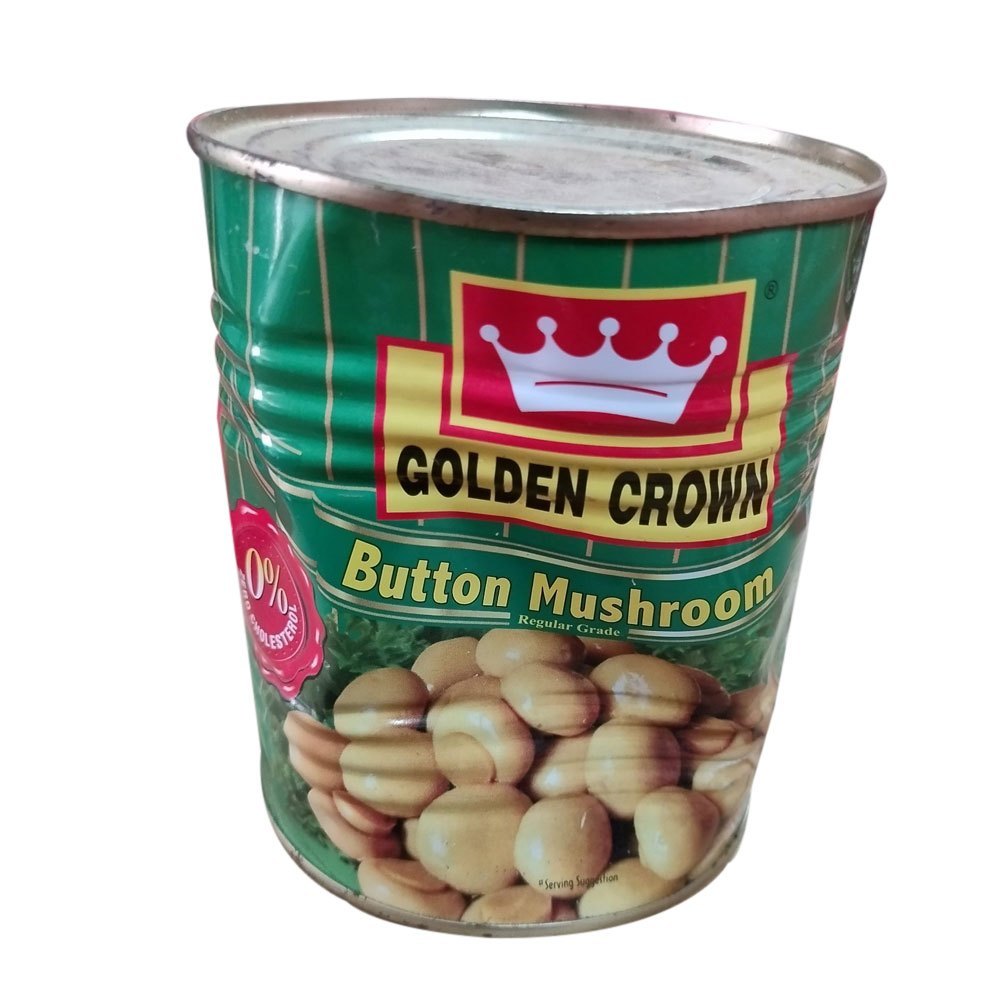 800g Golden Crown Button Mushroom, Packaging Type: Tin, 3.09g