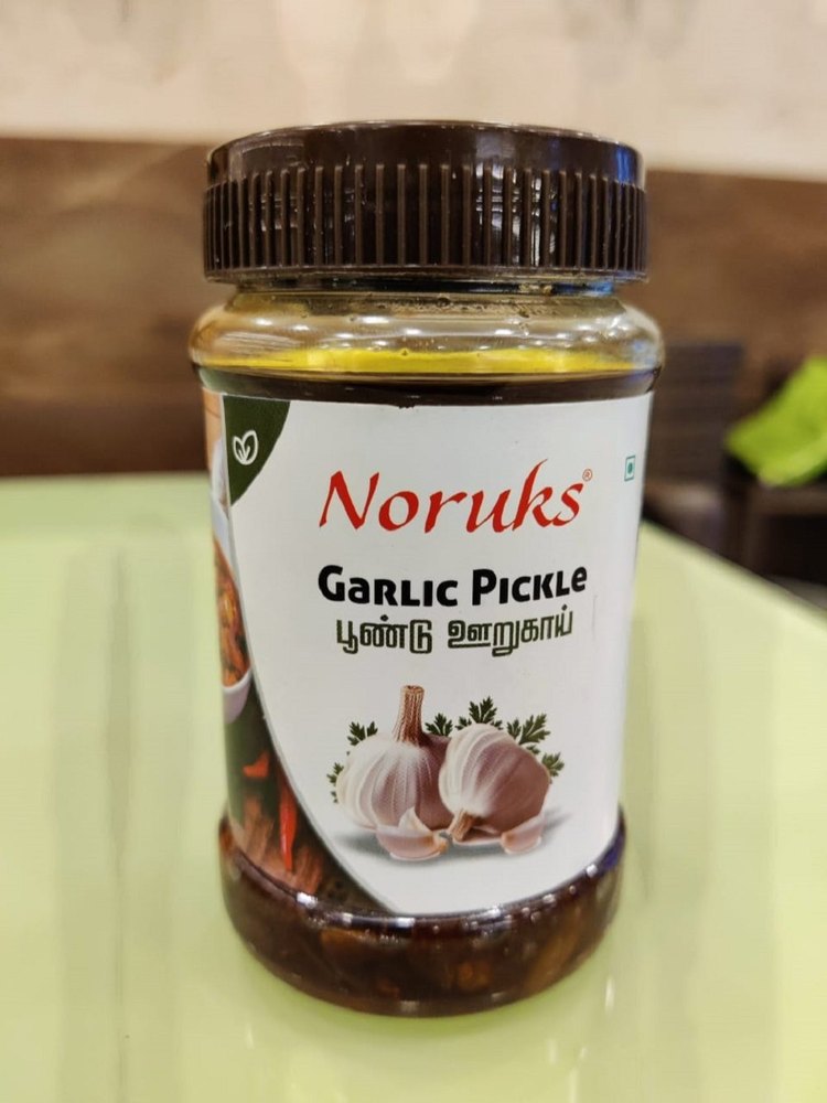 Noruks Spicy Organic Garlic Pickle, Packaging Type: Bottle, Packaging Size: 200gm