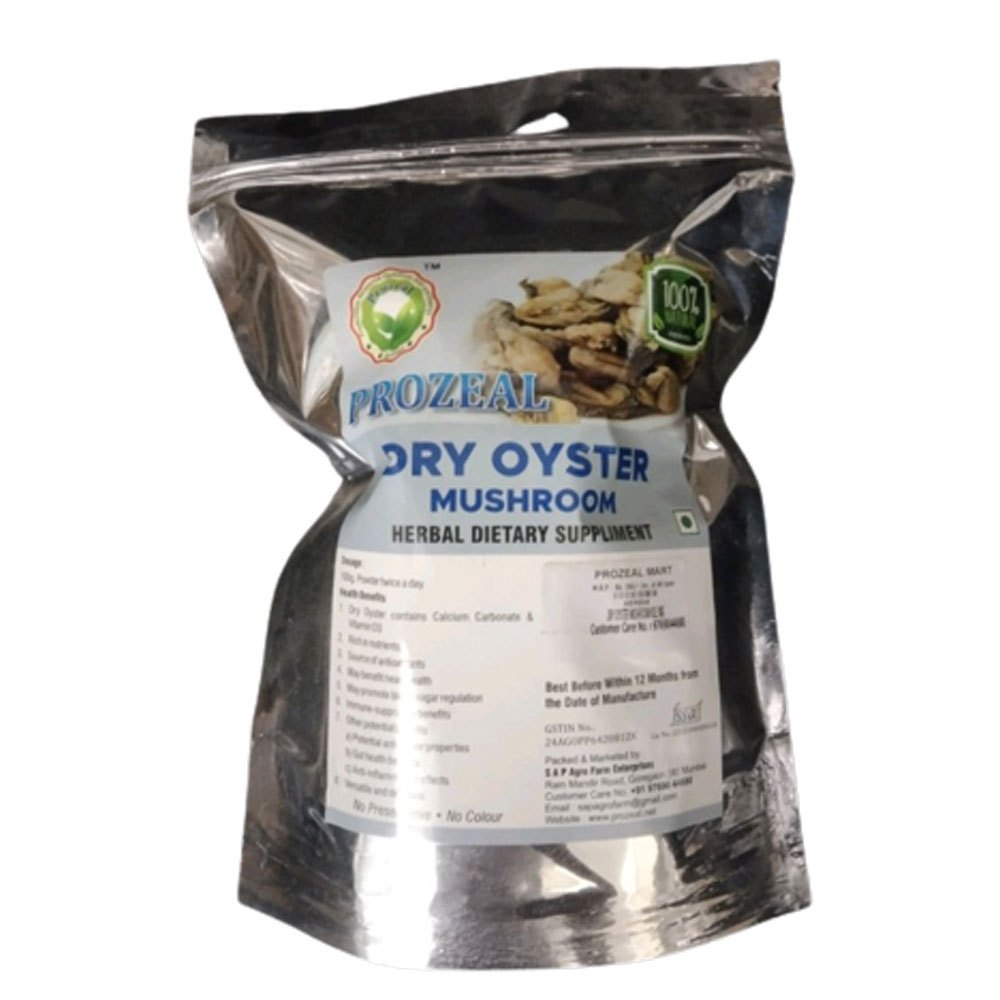 Prozeal Dry Oyster Mushroom, Packaging Type: Packet, Packaging Size: 250gm