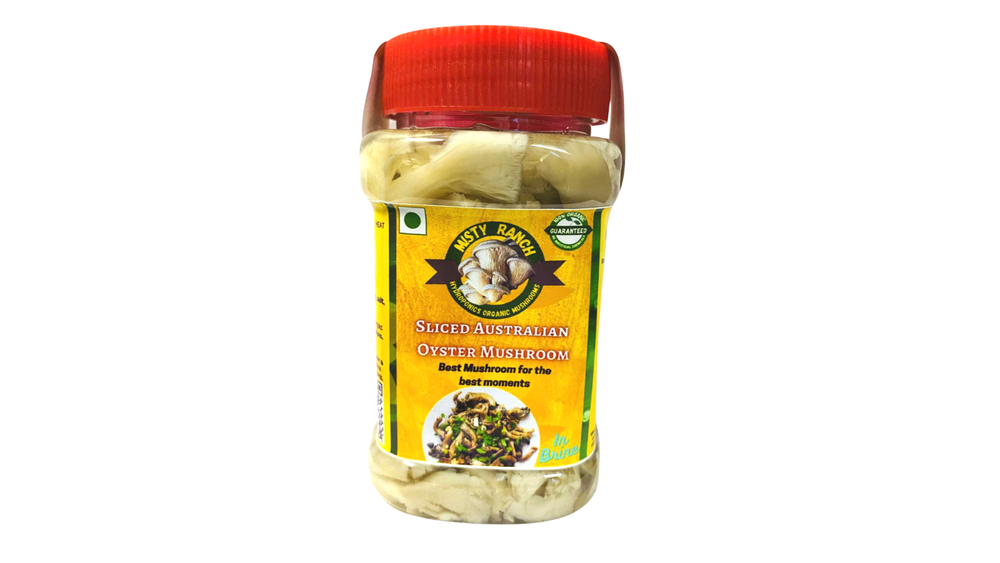 Organic Mushroom karnataka MISTY RANCH Sliced_Australian_Oyster_Mushroom, Packaging Type: plastic jar, Packaging Size: 250g