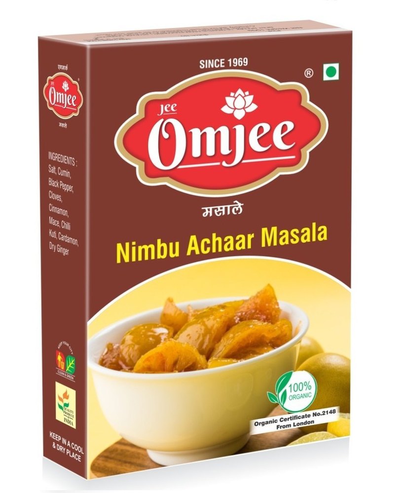 Omjee Powder Nimbu Achar Masala 100 Gm, Packaging Type: Box