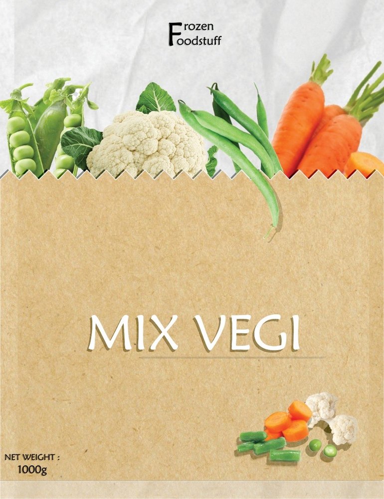 A Grade Frozen Foodstuff Mix Vegi, Food Grade Bag, Packaging Size: 1000g