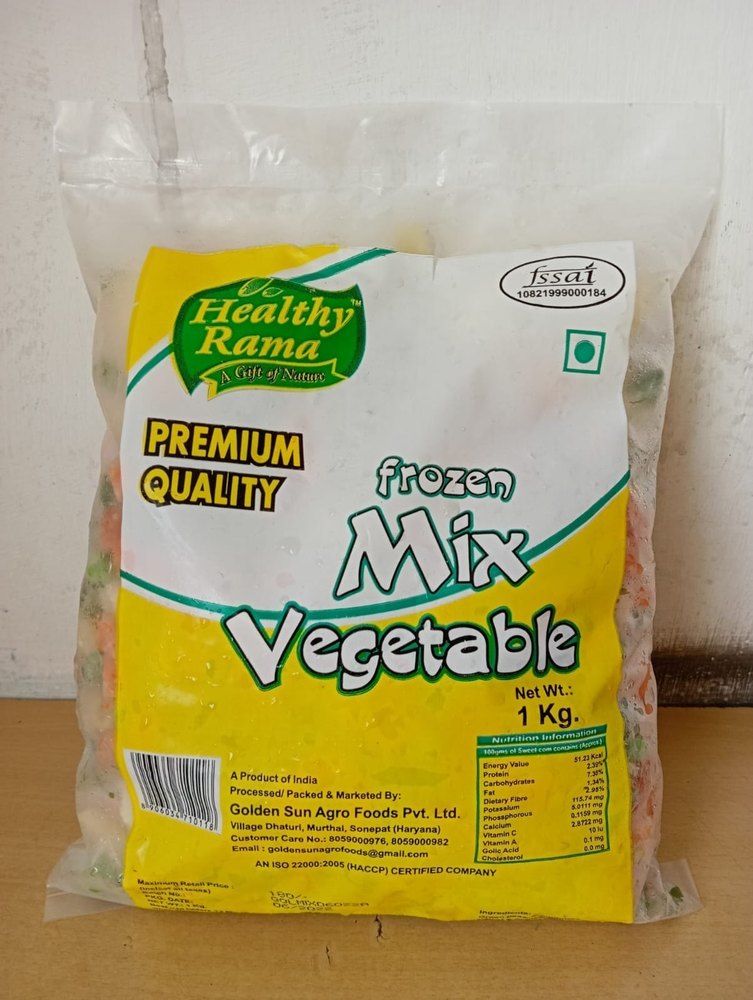 A Grade Yellow Healthy Rama Frozen Mix Vegetable, Packaging Size: 1 kg, Deep Freezer Storage