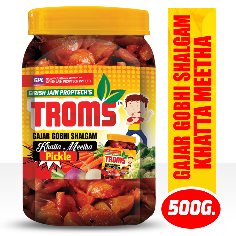 Troms Gajar Gobhi Shalgham Khata Meetha, Packaging Type: Pet Jar, Packaging Size: 500 Gm