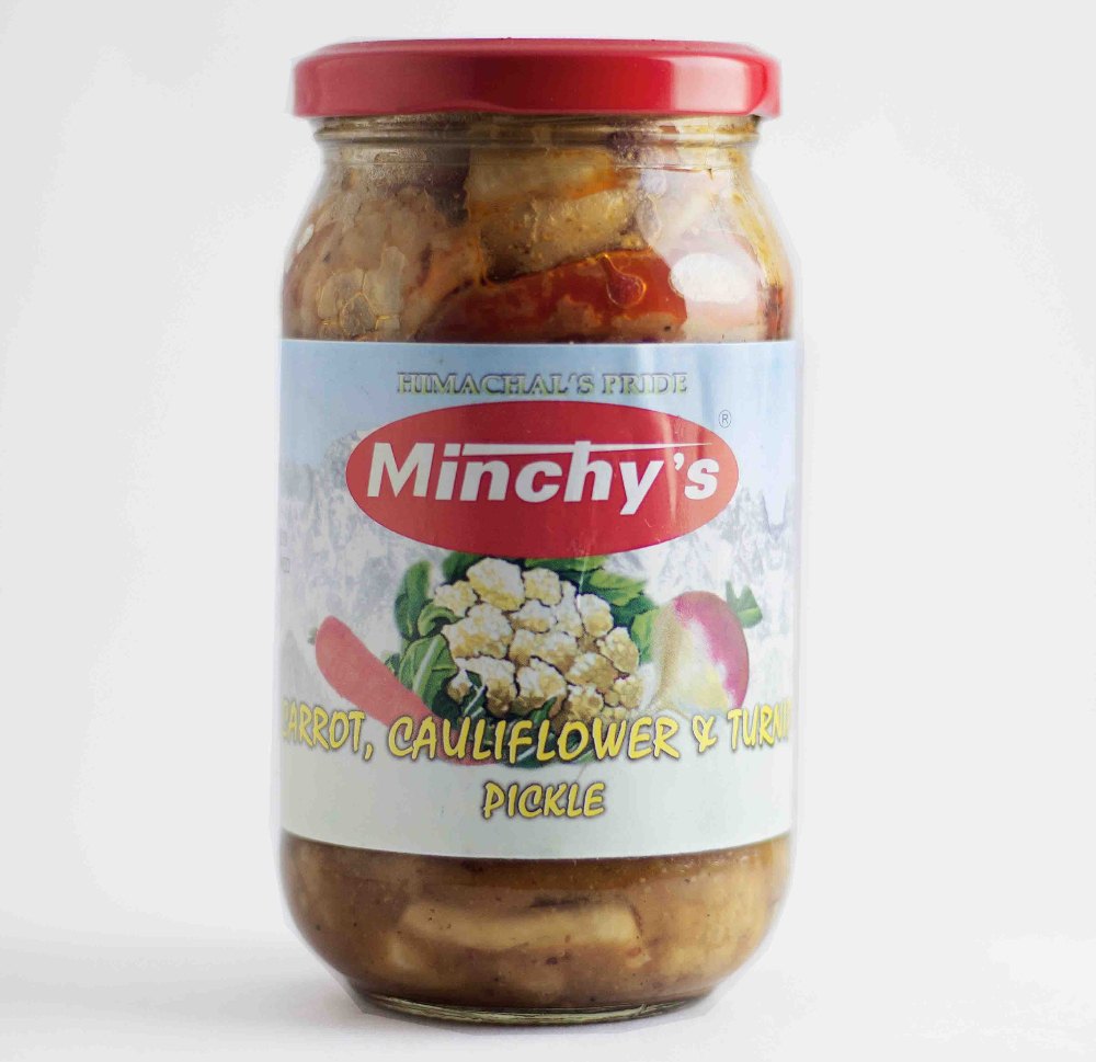 Minchy\'s Carrot Cauliflower and Turnip Pickle, 500 Gms
