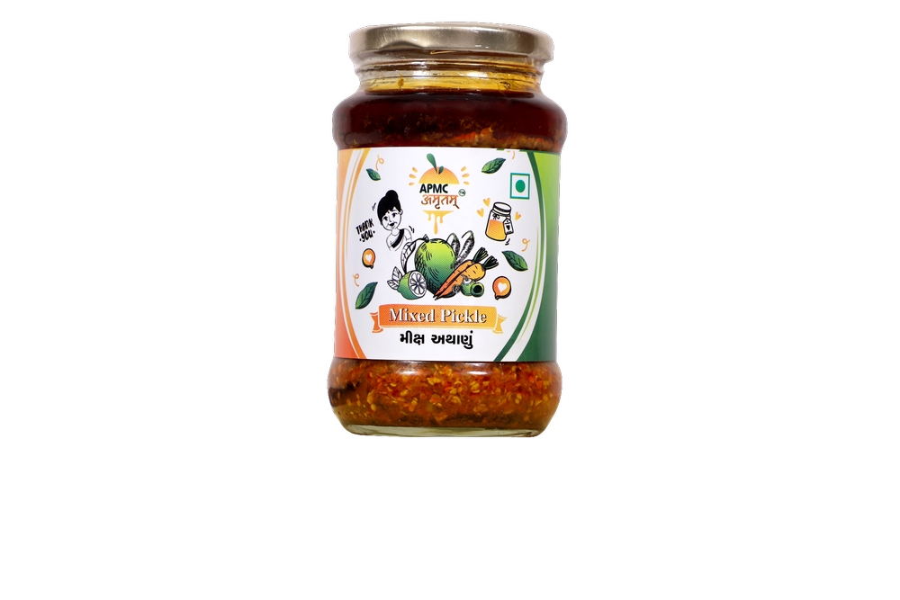 APMC AMRUTAM Natural Mixed Vegetable Pickle, Packaging Size: 400 Gm, Packaging Type: Jar