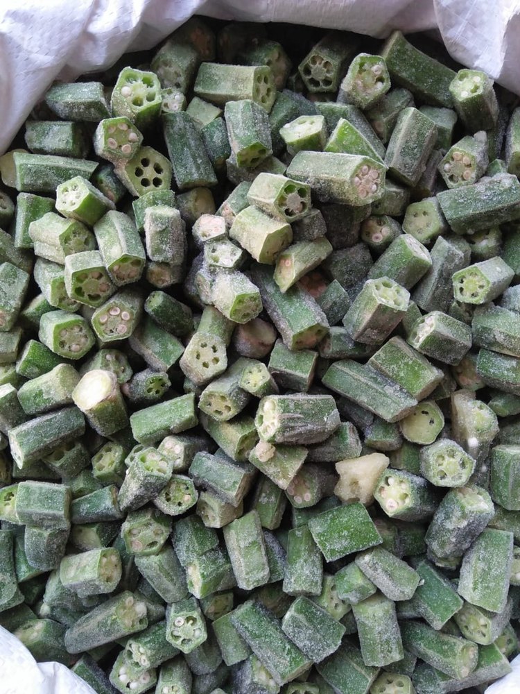 A Grade Green Frozen Okra