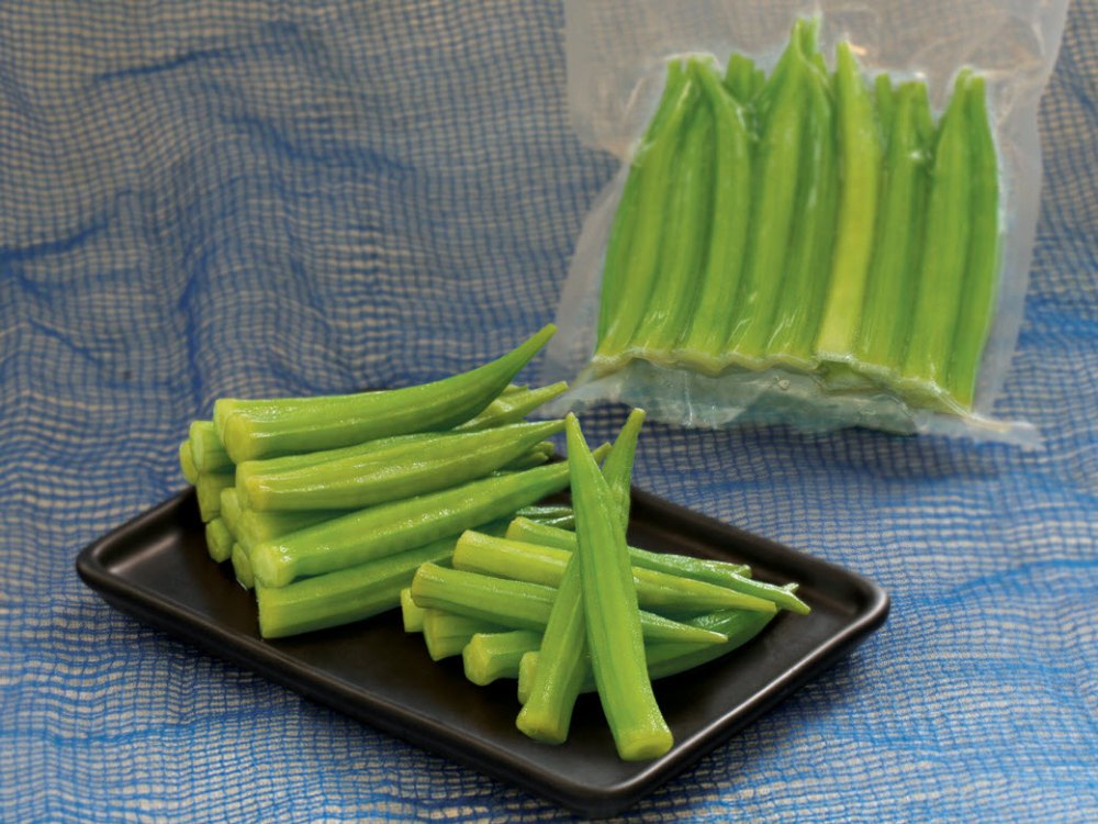 A Grade Green Frozen Okra, Carton