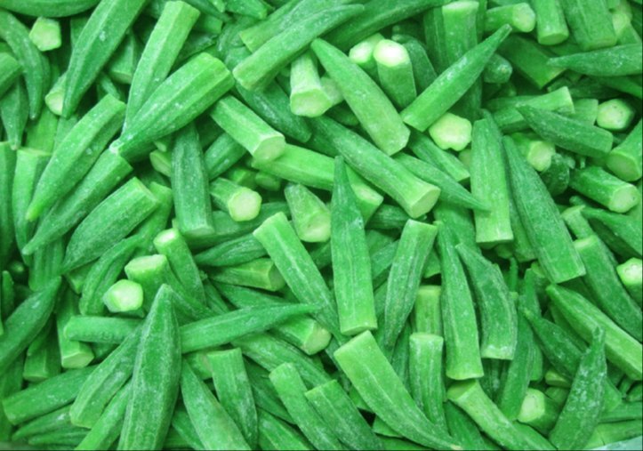 B Grade Green Frozen Ladyfinger, Packet, 1 kg