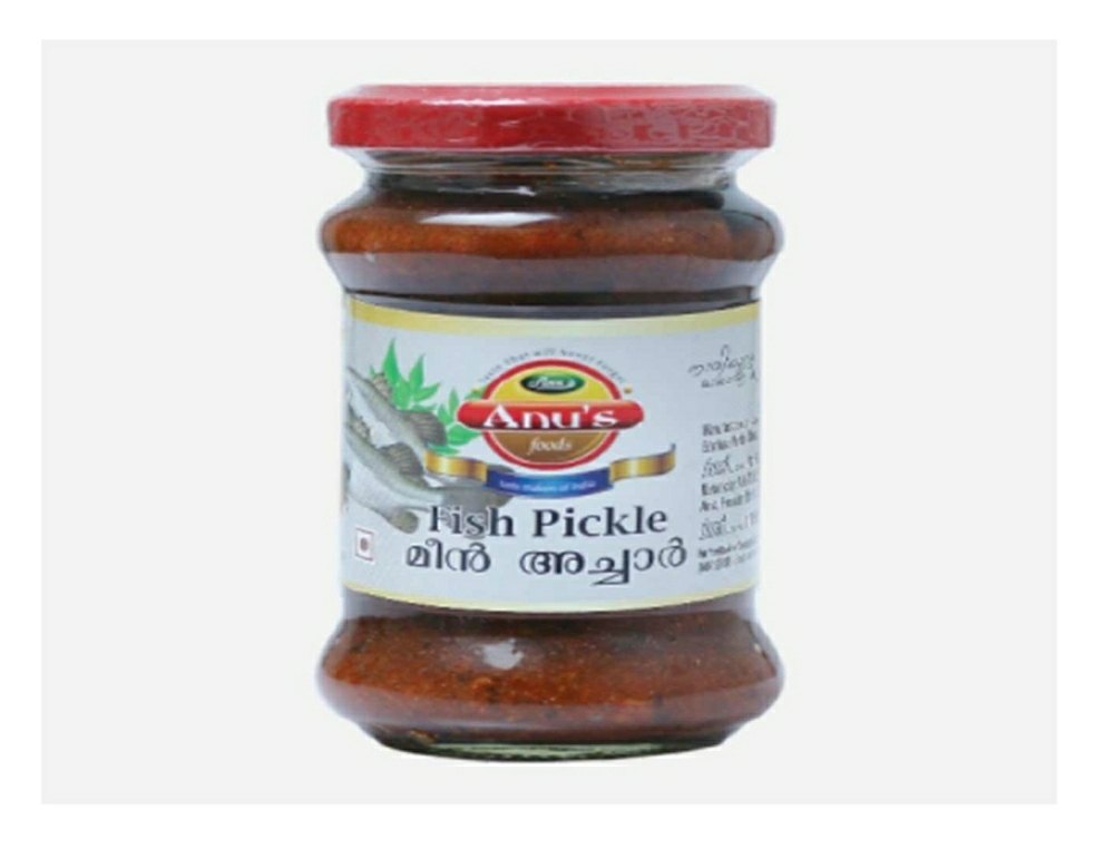 Anu\'s Food Spicy Fish Pickle 150 gm, Packaging Type: Glass Bottle