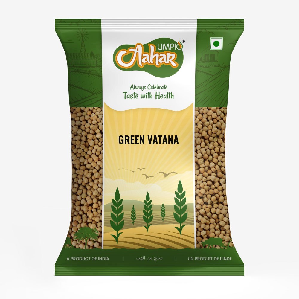 A Grade Dry Green Vatana (Dried Green Peas), Pouch
