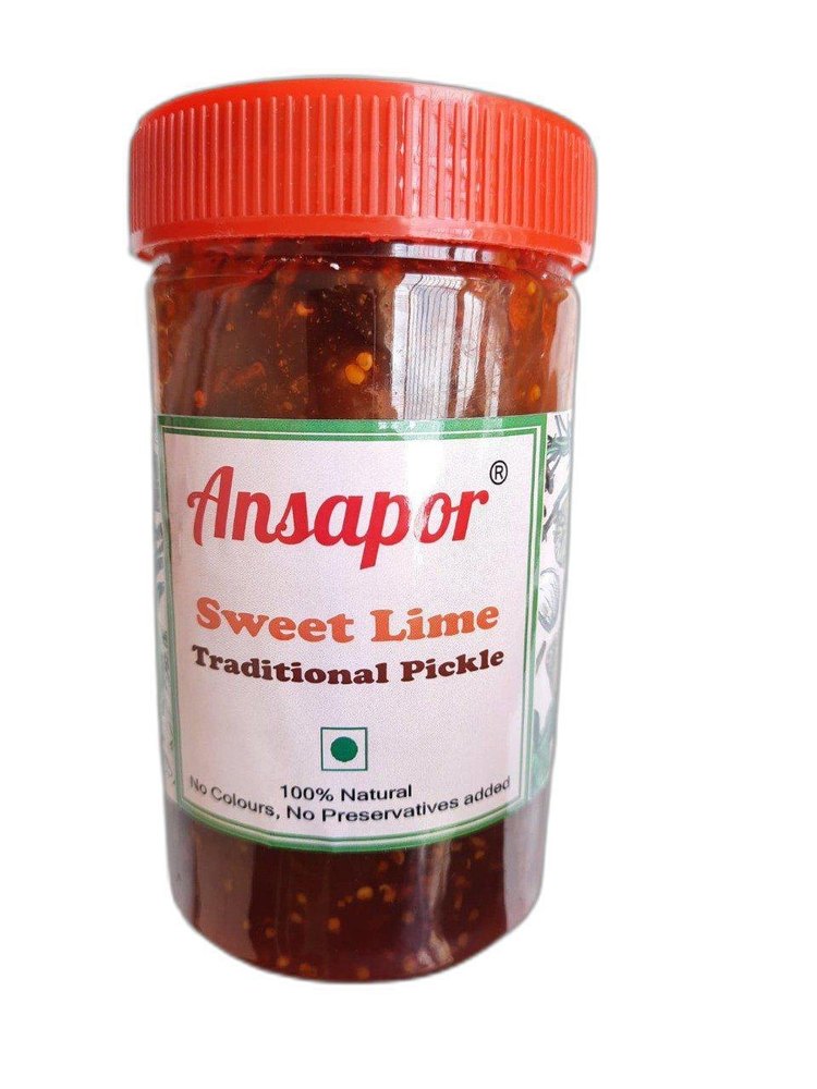 Ansapor Organic Sweet Lime Pickle, Packaging Type: Bottle, Packaging Size: 500 G