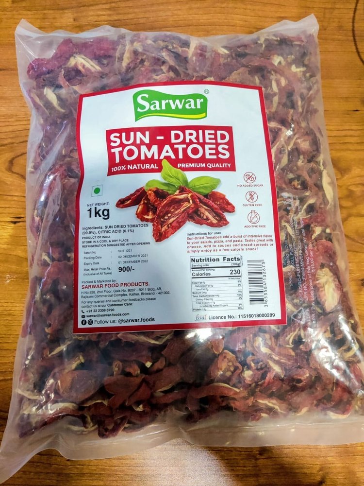 A Grade Tomato Sundried, Plastic Bag, Packaging Size: 1KG