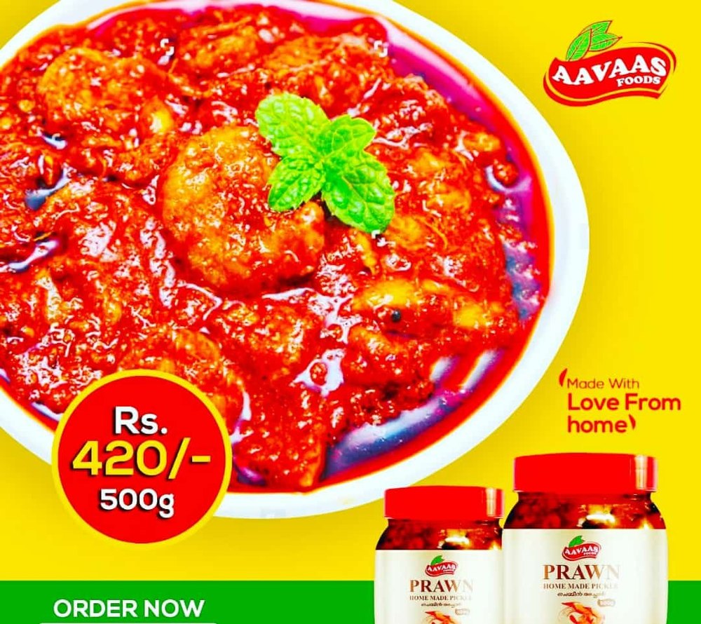 Aaavas Prawn Pickle, Packaging Type: Bottle, Packaging Size: 500g