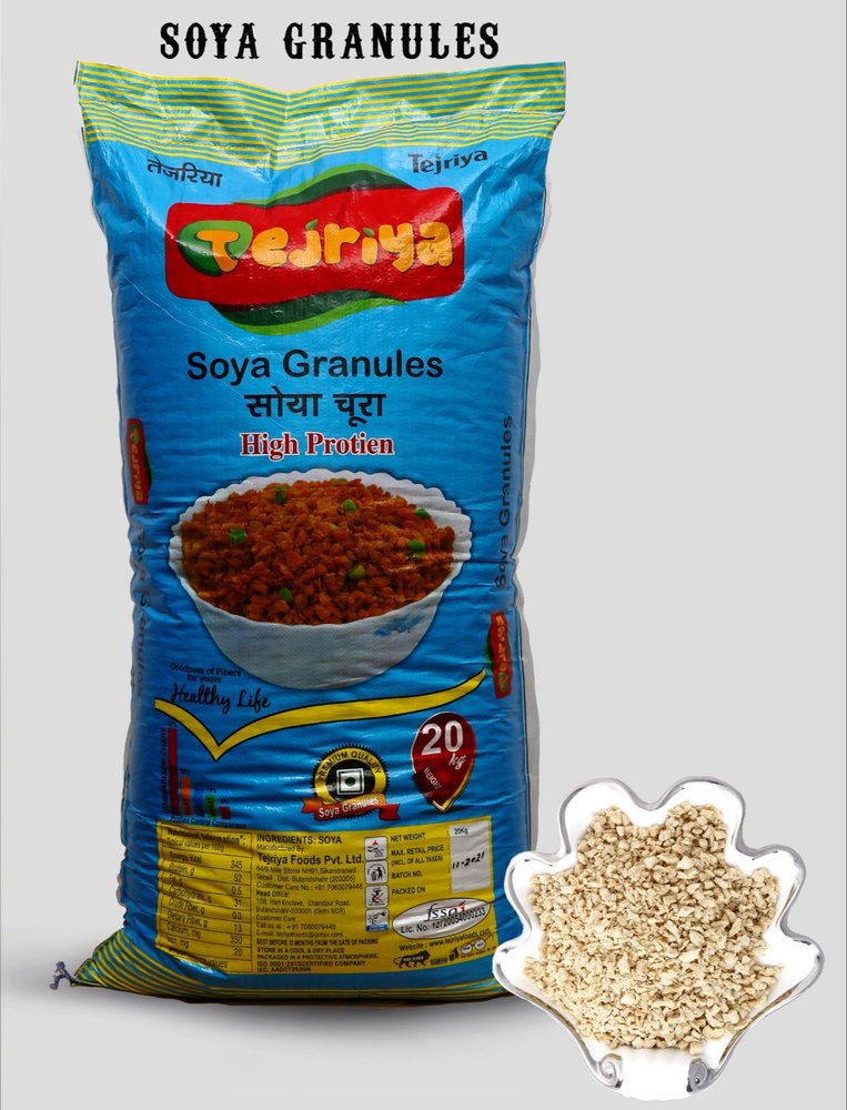 20Kg Tejriya Soya Granules, For Cooking, Packaging Type: PP Bag