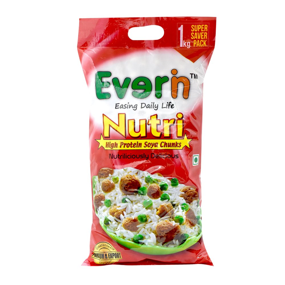 Everin Yellow Soya Chunks, Packaging Size: 1 Kg, Packaging Type: Packets