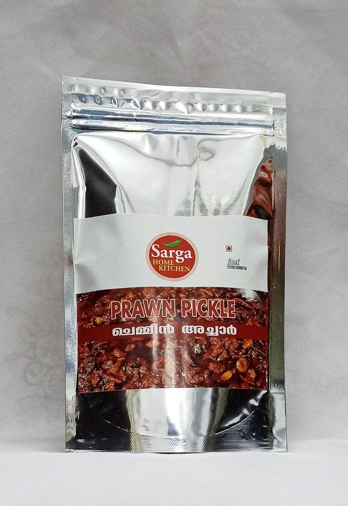 Spicy 250 g Sarga Prawn Pickle, Packaging Type: Plastic Packet