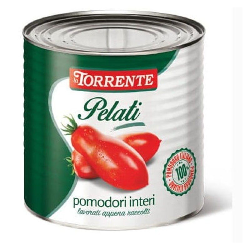 La Torrente Peeled Tomatoes, Stainless steel tin, 2.55 kg
