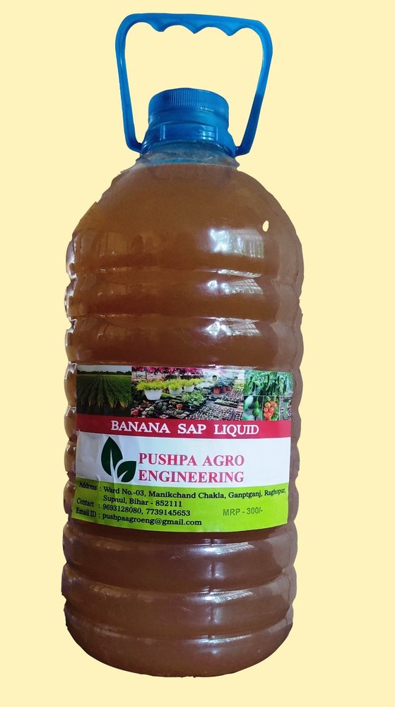 Bio-Tech Grade 5 Litres Bottle Banana Stem Sap Water, For Agriculture, Target Crops: Vegetables