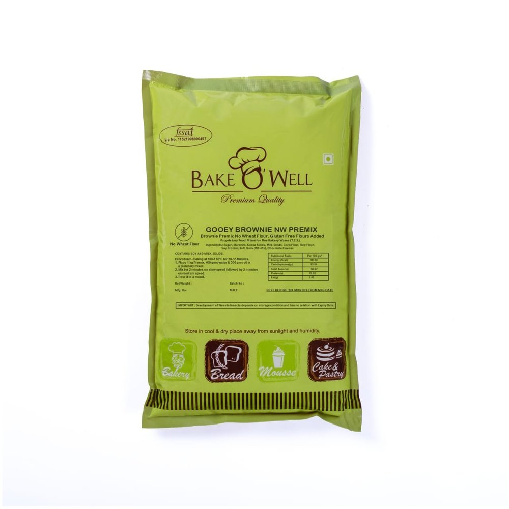 Chocolate Bake O Well no wheat Brownie Premix, Speciality: Spongy & Crusty Brownies, Powder
