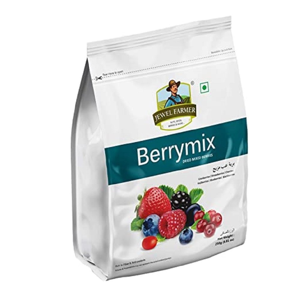 A Grade Jewel Farmer Dried Berrymix 250g (Dried Mixed Berries) 250g, Packaging Type: Pouch, Packaging Size: 250 gm