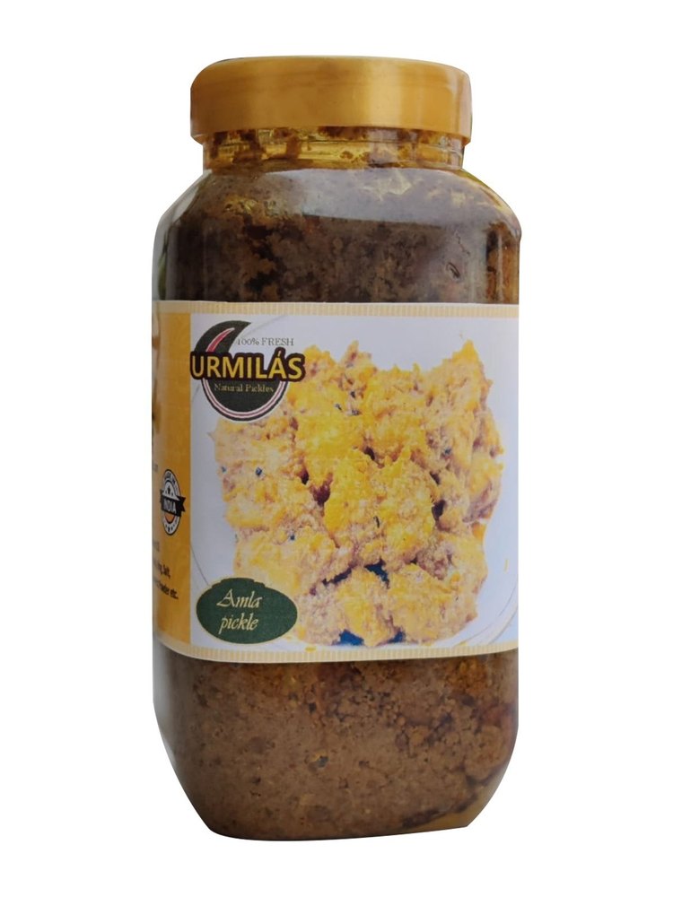 Spicy 500gm Natural Amla Pickle, Packaging Type: Jar