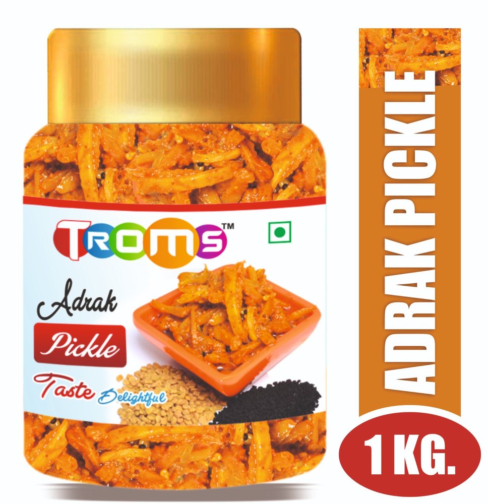 Troms Spicy 1 Kg Ginger Pickle, Packaging Type: Pet Jar
