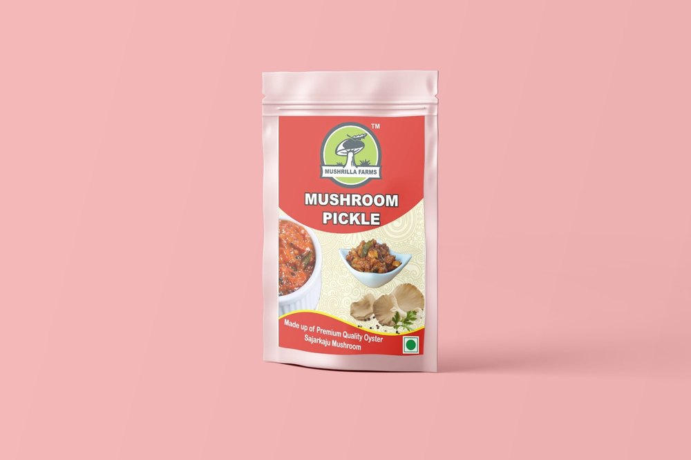 Mushrilla Farms Spicy Oyster Sajarkaju Mushroom Pickle, Packaging Type: pouch, Packaging Size: 100 Gm